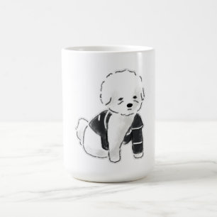 Mug Chiot Bichon Frise portant un pull