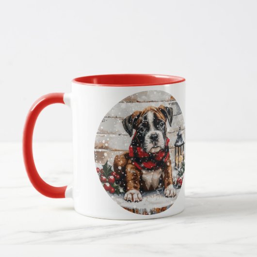 Mug Chiot boîte de Noël (Gauche)