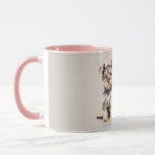 Mug Chiot brun sucré avec un nœud (Gauche)