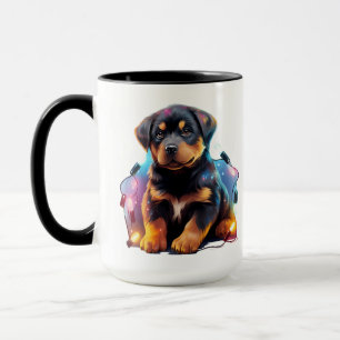 MUG CHIOT CHIEN ROTWEILER NOËL DE NOËL