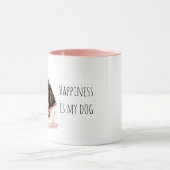 Mug Chiot Crème Noir Doux Endormi (Centre)
