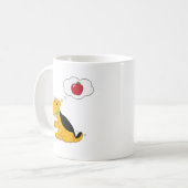 Mug Chiot de bande dessinée pensant à Apple (Devant gauche)