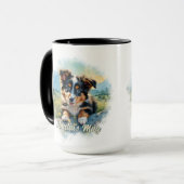 Mug Chiot de berger australien sur mesure (Devant gauche)