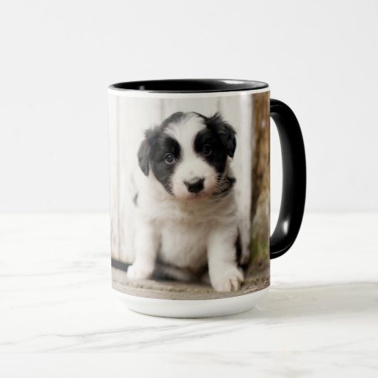 Mug Chiot de border collie (Devant droit)