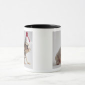 Mug Chiot de bouledogue utilisant le casquette de Père (Centre)