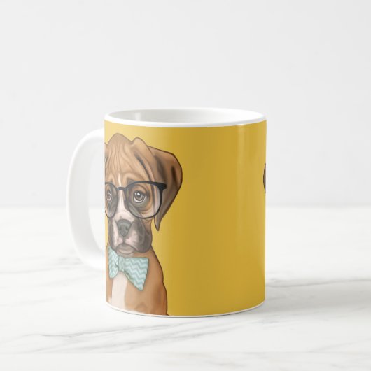 Mug Chiot de boxeur de hippie (Devant gauche)