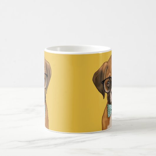 Mug Chiot de boxeur de hippie (Centre)