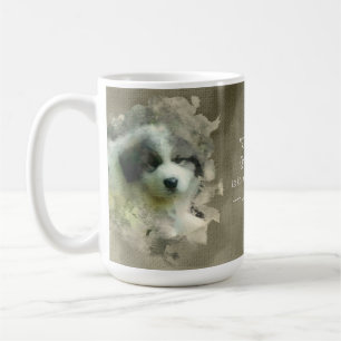 Mug Chiot de Grands Pyrénées d'aquarelle - bonbon