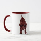 Mug Chiot de Labrador de chocolat (Gauche)