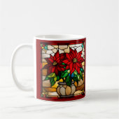Mug Chiot de Noël Enveloppé Faux Vitrail (Gauche)