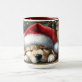 Mug Chiot de Noël Golden Retriever (Centre)