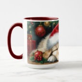 Mug Chiot de Noël Golden Retriever (Gauche)