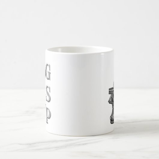 Mug Chiot de poing court allemand Triptych Canvas (Centre)