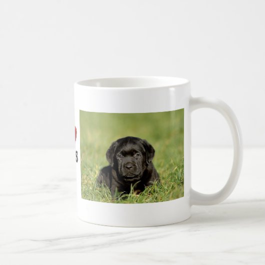 Mug Chiot de repérage du labrador noir (Droite)