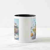 Mug Chiot de Schnauzer miniature et vacances d'été (Centre)