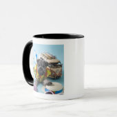Mug Chiot de Schnauzer miniature et vacances d'été (Devant gauche)