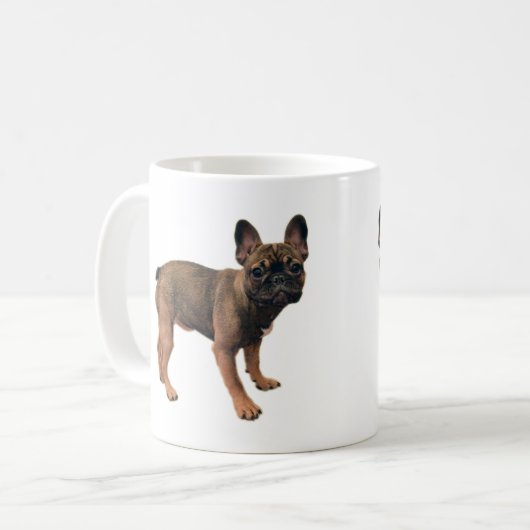 Mug Chiot de taureau français de couleur vive (Devant gauche)