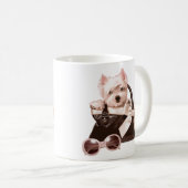 Mug Chiot de Westie dans le sac à main (Devant droit)