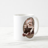 Mug Chiot de Westie de pied-de-poule (Devant droit)