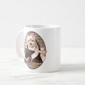 Mug Chiot de Westie de pied-de-poule (Devant gauche)