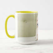 Mug Chiot d'or sur un canapé (Gauche)