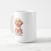 Mug Chiot doré heureux (Devant gauche)