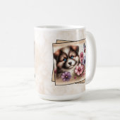 Mug Chiot Douillet & Jardin Coloré (Devant droit)