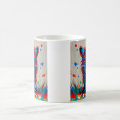 Mug Chiot Expressif dessin animal abstrait (Centre)
