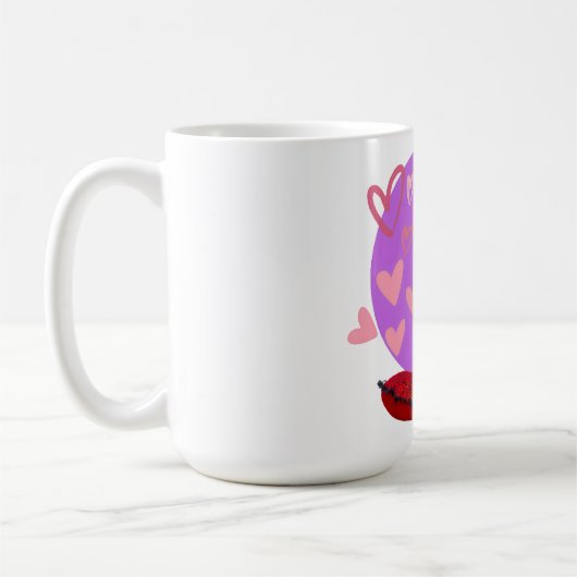 Mug Chiot frienchie adorable avec des coeurs (Gauche)