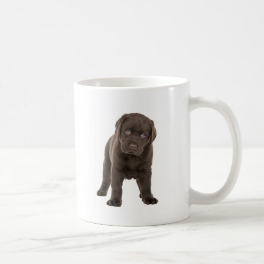 Mug Chiot gros de Labrador de chocolat (Droite)