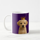 Mug Chiot jaune Labrador en Couronne or mignonne (Gauche)