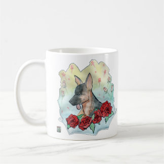 Mug Chiot jouant dans un jardin de berger allemand ros
