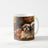 Mug Chiot Lhasa Apso Délice d'Automne Citrouille (Devant droit)