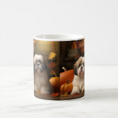 Mug Chiot Lhasa Apso Délice d'Automne Citrouille (Centre)