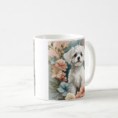 Mug Chiot maltais blanc mignon (Devant droit)