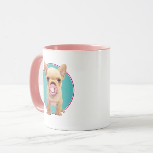 Mug Chiot mignon avec la tétine (Devant gauche)