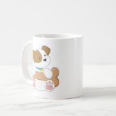 Mug Chiot mignon avec un casse-croûte (Devant gauche)