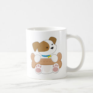 Mug Chiot mignon avec un casse-croûte