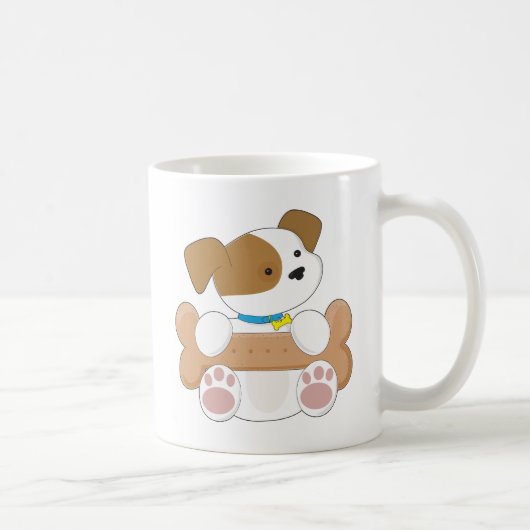 Mug Chiot mignon avec un casse-croûte (Droite)