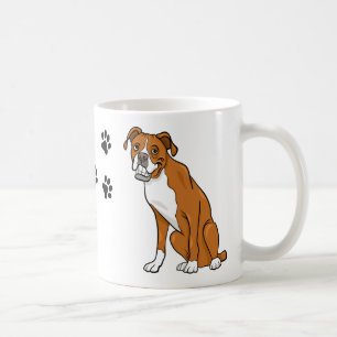 Mug Chiot Mignon Cartoon Boxer Chien