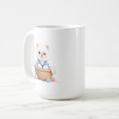 Mug Chiot Mignon dans un Panier (Devant gauche)