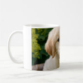 Mug Chiot mignon de Goldie de chien avec du charme, (Gauche)