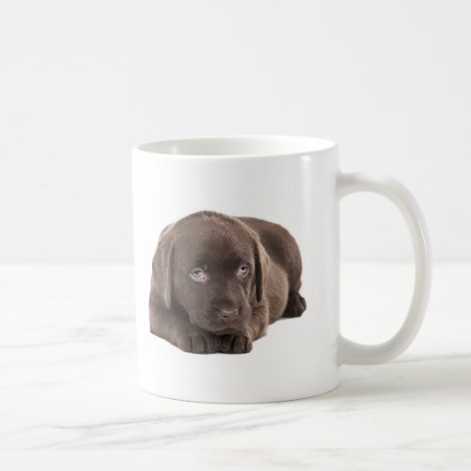 Mug Chiot mignon de Labrador de chocolat (Droite)