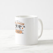 Mug Chiot mignon en Citrouille - Illustration de chien (Devant droit)