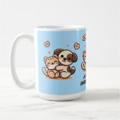 Mug Chiot mignon et chaton (Gauche)