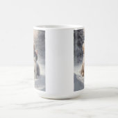 Mug Chiot mignon et chaton en neige (Centre)