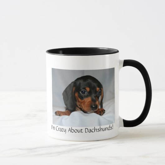 Mug Chiot noir/Brown de teckel (Droite)
