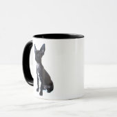 Mug Chiot noir de chiwawa (Devant gauche)