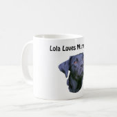 Mug Chiot noir de labrador retriever (Devant gauche)