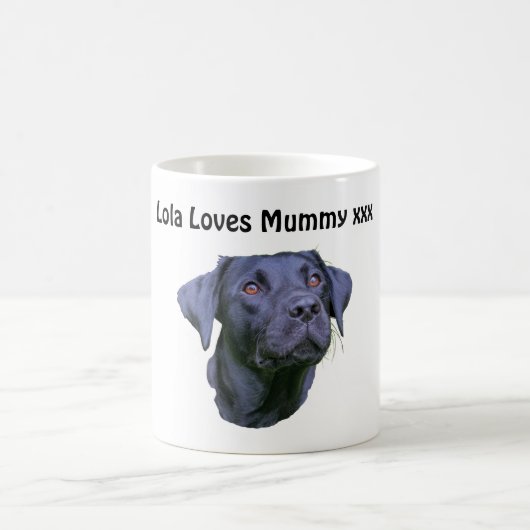Mug Chiot noir de labrador retriever (Centre)